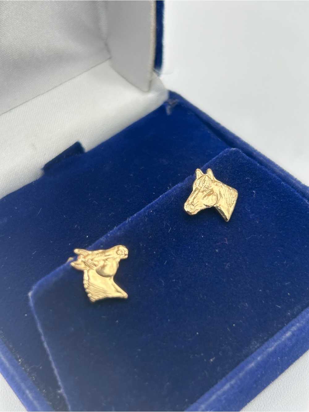 Gold Horse Head Stud Earrings - Women Jewelry